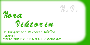nora viktorin business card
